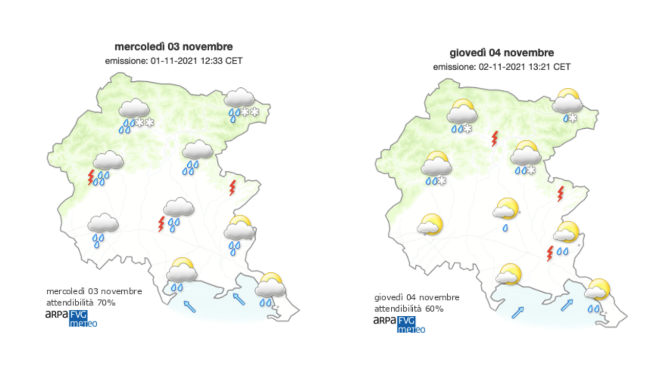 Immagine per Meteo, atteso ancora maltempo sul Goriziano fino a domani